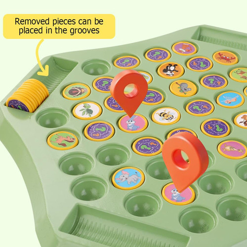 Juego De Ajedrez De Memoria Con Dibujos Animados Dobles