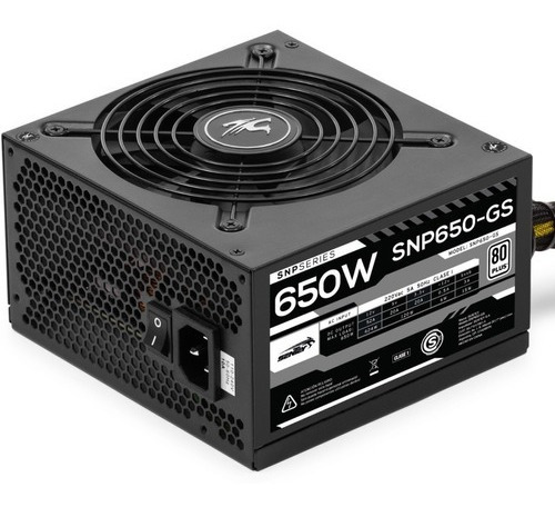 Imagen 1 de 7 de Fuente De Alimentación Para Pc Sentey Snp650-gs 650w Certificación 80 Plus White Negra