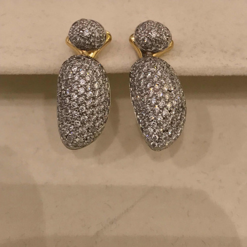 Brincos H Stern Coleção Pedras Roladas Com Diamantes