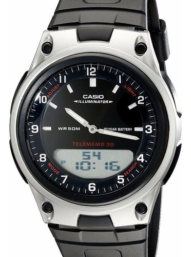 Relógio Casio Masculino Anadigi Hora Mundial - Aw-80-1avdf