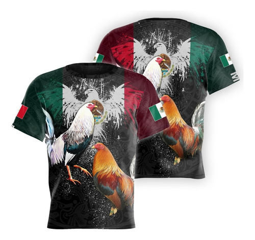 Playera Con Diseño Mexicano De Gallo For Mujer Y Hombre