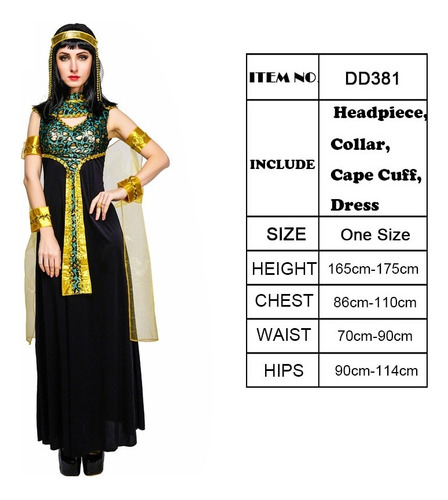Disfraz De Reina Egipcia Para Mujer Adulta De Purim, Para Fi