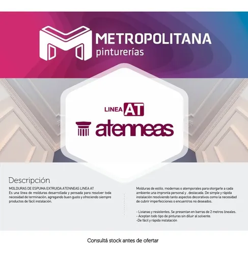 Moldura Guarda Interior Atenneas Telgopor At-06 X 2mt