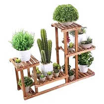 Comprar Portamaceta Rack Madera Estantes Maceteros 