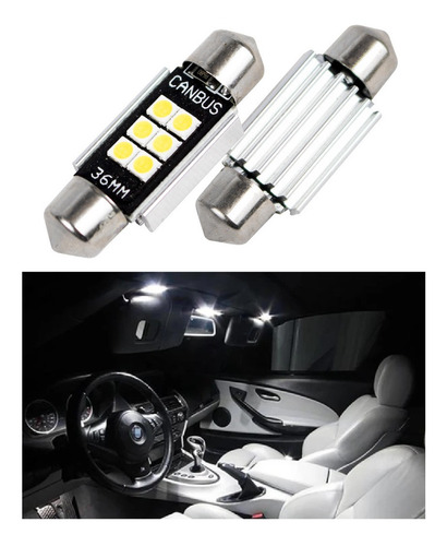 Imagen 1 de 10 de 1 Foco Led Luz Interior Placa Ft 36 Mm Canbus Super Potentes