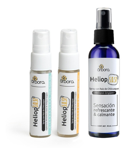 Pe 3 Sprays Chilcuague Heliopsis: Natural+ 2x Hierbabuena