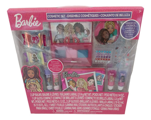 Barbie Set De Cosméticos Para Niñas 11 Piezas