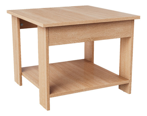 Mesa Auxiliar Top Living Baja Minimalista Estilo Madera Color Marrón claro