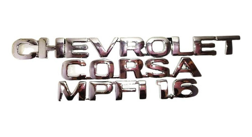 Kit Full Emblemas Chevrolet 1.6 Mpfi Corsa 4 Piezas
