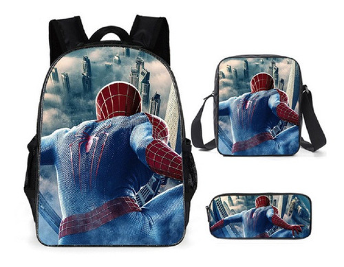 3 Unids/set De Mochilas Escolares De Spiderman Para Niños Y