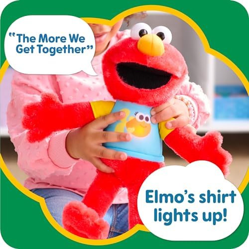 Elmo De Sesame Street: Peluche Que Canta Y Luce, 13 Cm