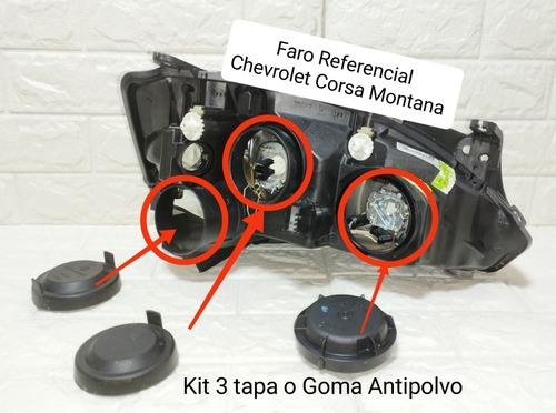 Kit De Tapas Antipolvo Faro  Chevrolet Corsa Montana 04/12 