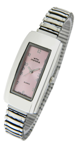 Reloj Montreal Mujer Ml571 Malla Elastizada De Acero