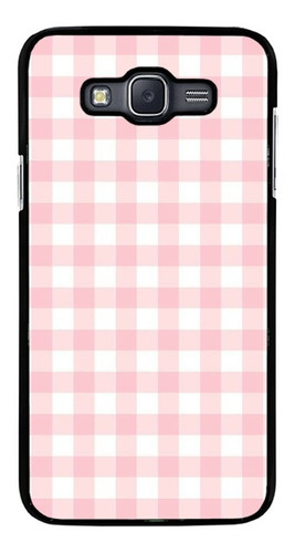 Funda Protector Rudo Para Samsung Galaxy Cuadros Rosa Moda