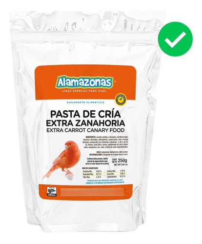 Kit 7 Pasta De Cría Extra Zanahoria Pro 250g Premium