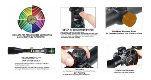 Mira Telescopica Utg 3-12x44 Mildot Iluminado 30mm Compacta