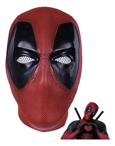 Máscara De Super-herói De Deadpool Para Halloween, Cosplay Cor Vermelho