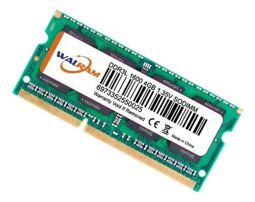 Memória RAM verde 4GB 1 Walram ddr3L