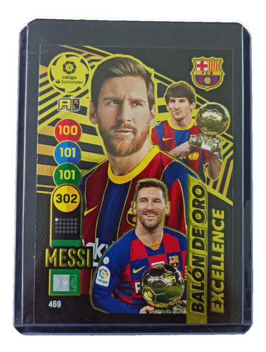 Carta Adrenalyn Lionel Messi Balon De Oro La Liga Panini