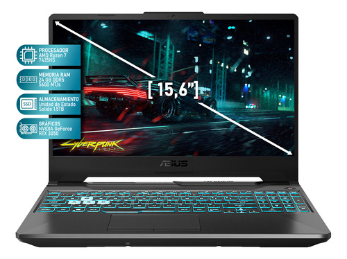 Laptop Gamer Asus Tuf A15 Rtx 3050 R7 24gb 1.5tb Mochila