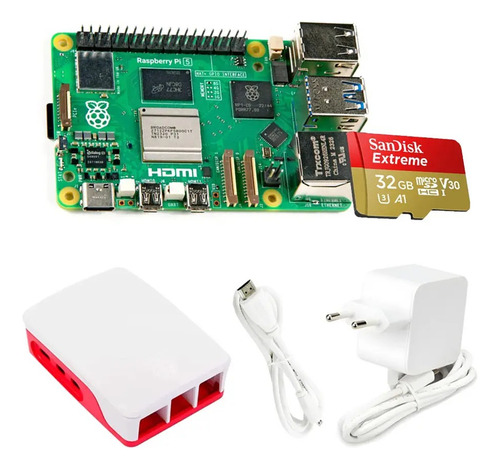 Kit Raspberry Pi 5 8gb Con Sandisk Extreme 32gb 100 Mb/s