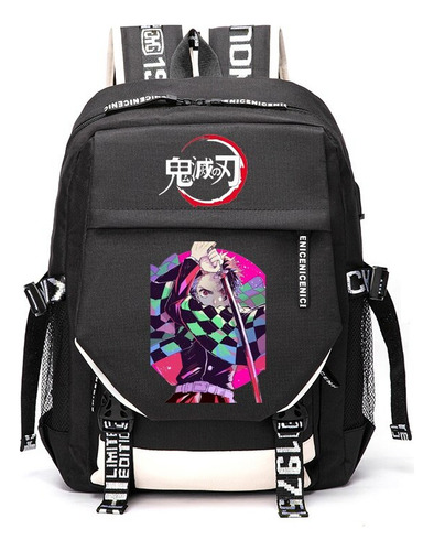 Mochila Unisex De Anime Demon Slayer Bolsa Escolar Informal