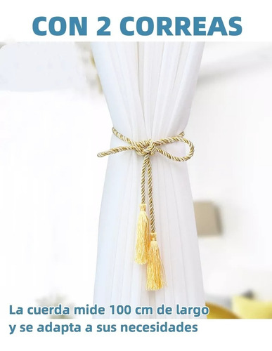 Cortina Traslucida Para Sala Dormitorio 140*260cm 2 Paneles Blanco