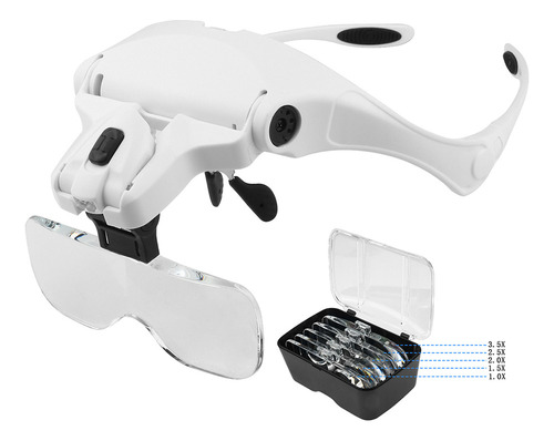 A Lupa Ajustable Con Diadema Y Luces Led, 5