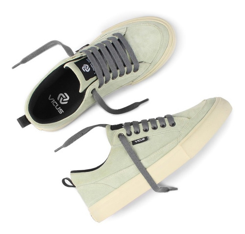Imagen 3 de 5 de Zapatilla Vicus Rhino Gamuza Aqua Pastel Suela Aqua
