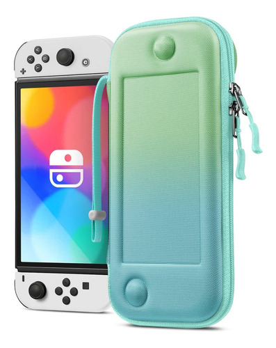 Estuche Protector Para Nintendo Switch Oled Fintie Verde Cel