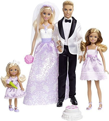 Juego De Boda Barbie Con Muñecas De Novia Y Novio, Stacie, C