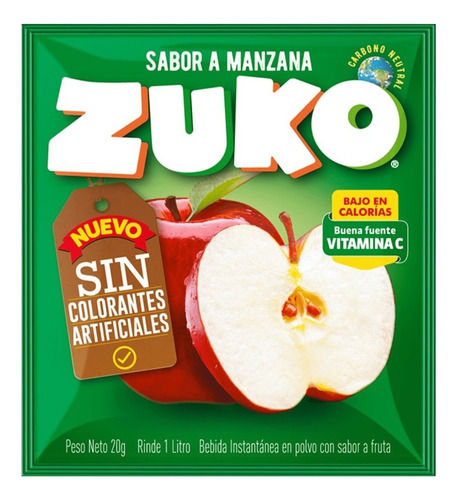 Pack 10 Sobres Jugo En Polvo Zuko 20g - Elige Tu Sabor