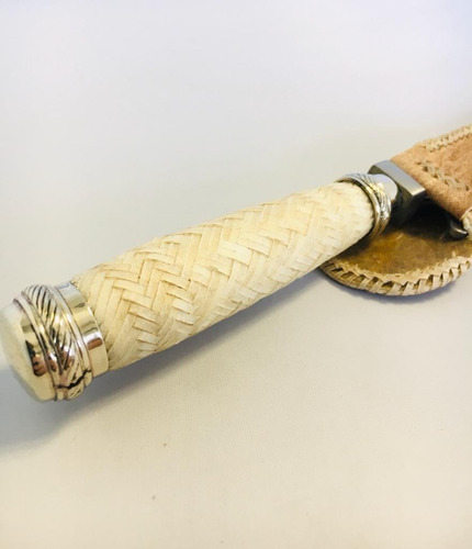 Imagen 3 de 6 de Cuchillo Artesanal 15 Cm C/crudo /acero Inox 440 Y Alpaca.