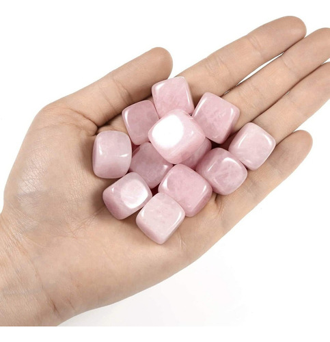 24 Piezas Piedras De Cristales Curativos Cuarzo Rosa Natural
