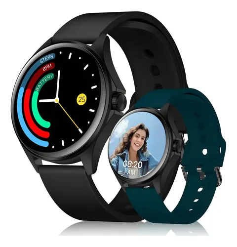 Relogio Inteligente Aurafit Am12 Feminino Tela Amoled 1.32 Laranja Sport Rosa Verde Claro Preto