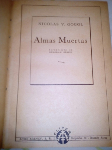 Almas Muertas De Nicolás V. Gogol (1947)