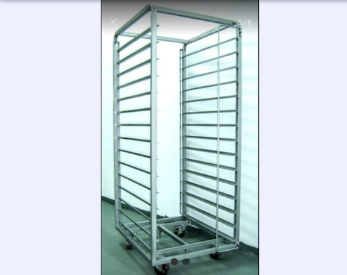 Carro Horno Rotativo Panadería 90x70 15 Div Molde Pan Latero