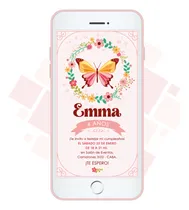 Comprar Invitación Virtual Digital Imagen - Mariposas (modelo 2)