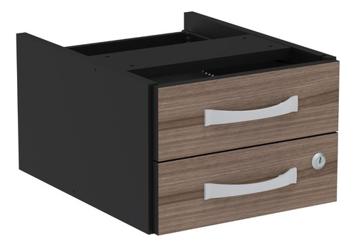 Gaveteiro Aereo 2 Gavetas 29x37 Maxxi Walnut Pandin