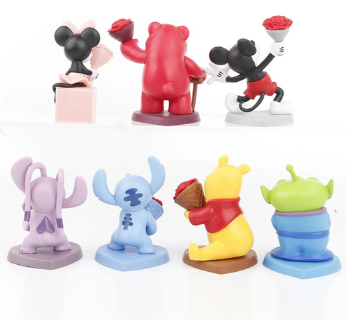 Juego De 7 Modelos De Juguetes Stitch Mickey Minnie With Ete