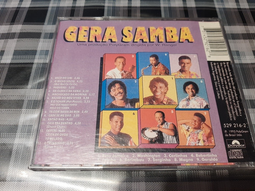 Gera Samba - E O Tchan - Cd Original Impecable Brasil 90 (Usado)