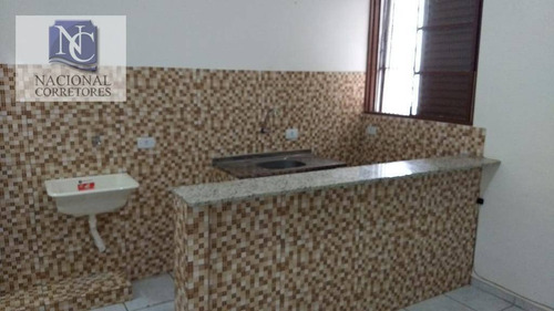 Kitnet Com 1 Dormitório Para Alugar, 20 M² Por R$ 500,00/mês - Parque Das Nações - Santo André/sp - Kn0114