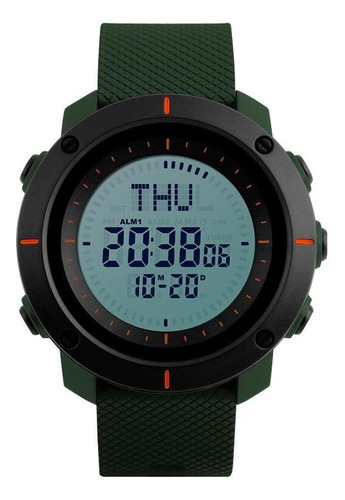 Reloj con brújula Skmei Digital 1216 para hombre, verde y negro