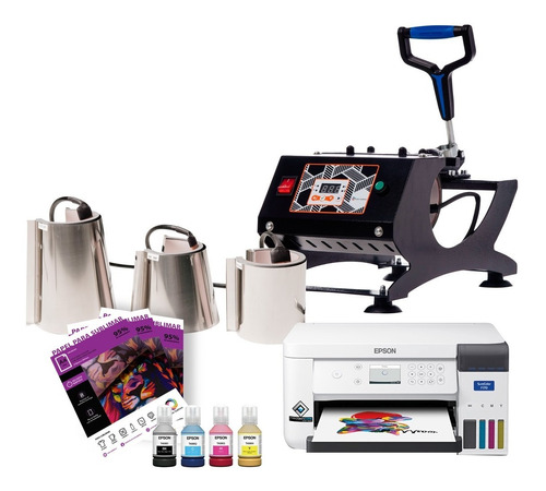 Kit Sublimar Tazones 4en1 Impresora Epson F170 4tintas Papel