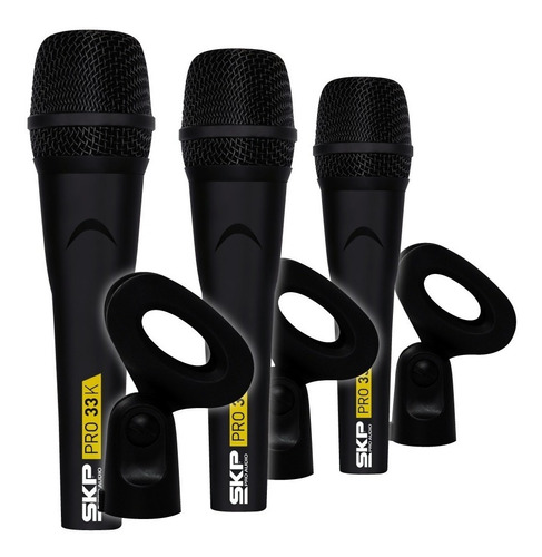 Set De Microfonos X3u Skp Pro33k Dinamico Cardioide + Pipeta