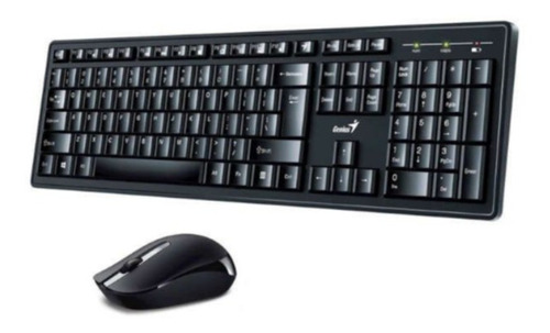 Kit Inalambrico Genius Mouse + Teclado Smart Negro Km-8200