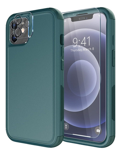 Funda Diverbox Para iPhone 12/12 Pro Green
