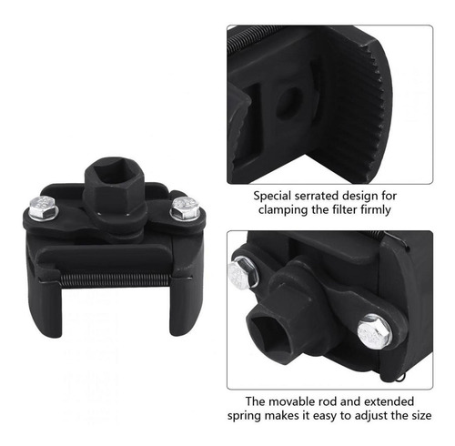 Imagen 3 de 9 de Llave De Filtro De Aceite Universal Ajustable De 60 A 80 Mm,