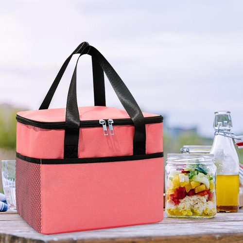 2 Bolsa Más Fresca Aislada Bolsa De Entrega De Pizza Rosa
