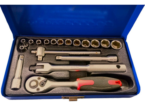 Juego De Tubos C/ Crique 1/4 X18p Caja Metalica Eurotech